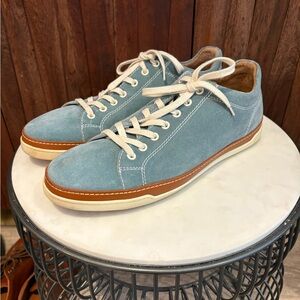 Allen Edmonds Light Blue Suede Sneakers